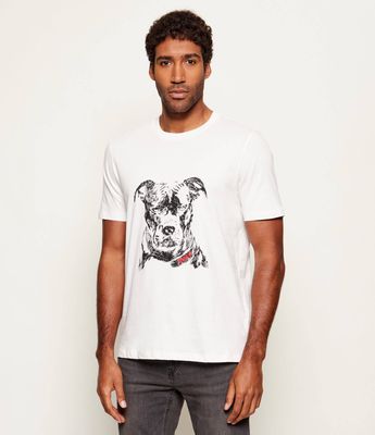 T-shirt męski HUGO ze sklepu: Gomez Fashion Store w kategorii: T-shirty męskie - zdjęcie 874714-BD9-10338_BU261M000015102