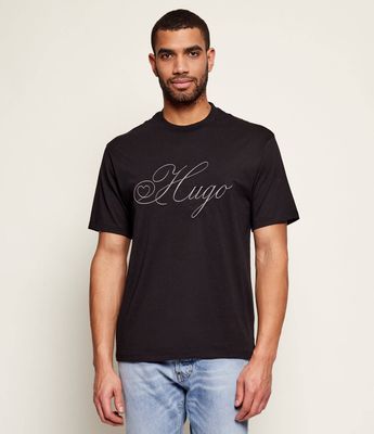 T-shirt męski na lato HUGO ze sklepu: Gomez Fashion Store w kategorii: T-shirty męskie - zdjęcie 874714-BD9-10338_BU261M000127001