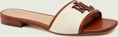 Klapki damskie eleganckie LAUREN RALPH LAUREN ze sklepu: Gomez Fashion Store w kategorii: Klapki damskie - zdjęcie 874714-BD9-10338_RL261W00001170S