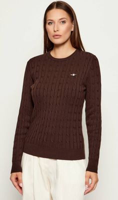Sweter damski na zimę Gant ze sklepu: Gomez Fashion Store w kategorii: Swetry damskie - zdjęcie 874714-BD9-10338_GA255W000036014