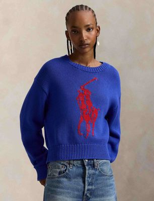 Polo Ralph Lauren - Sweter damski na zimę ze sklepu: Gomez Fashion Store w kategorii: Swetry damskie - zdjęcie 874714-BD9-10338_PR261W000083RD7
