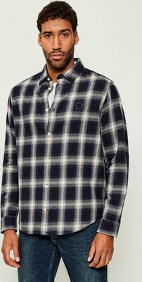 Koszula męska jesienna casual AllSaints ze sklepu: Gomez Fashion Store w kategorii: Koszule męskie - zdjęcie 874714-BD9-10338_AA255M000021010