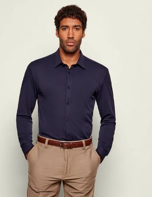 Koszula męska na wiosnę BOSS BLACK ze sklepu: Gomez Fashion Store w kategorii: Koszule męskie - zdjęcie 874714-BD9-10338_BB261M000187404