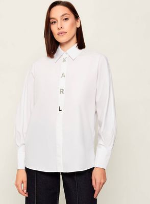 Koszula damska elegancka Karl Lagerfeld ze sklepu: Gomez Fashion Store w kategorii: Koszule damskie - zdjęcie 874714-BD9-10338_KL255W000089090