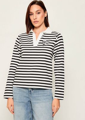 Bluzka damska elegancka Karl Lagerfeld ze sklepu: Gomez Fashion Store w kategorii: Bluzki damskie - zdjęcie 874714-BD9-10338_KL255W000096507