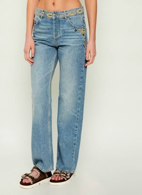 Ba&sh - Jeansy damskie w miejskim stylu ze sklepu: Gomez Fashion Store w kategorii: Jeansy damskie - zdjęcie 874714-BD9-10338_BH261W000016043