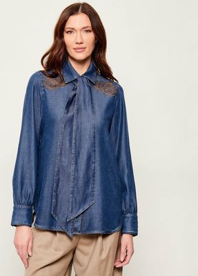 Marc Cain - Koszula damska letnia ze sklepu: Gomez Fashion Store w kategorii: Koszule damskie - zdjęcie 874714-BD9-10338_CR261W000002355