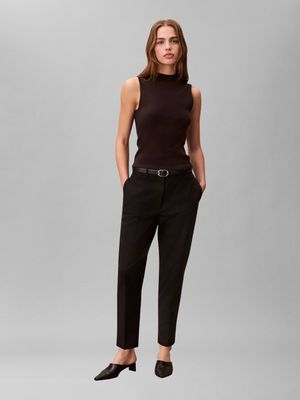 Spodnie damskie na jesień casual Calvin Klein ze sklepu: Gomez Fashion Store w kategorii: Spodnie damskie - zdjęcie 874714-BD9-10338_CK255W000177544