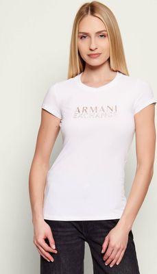 Bluzka damska elegancka Armani Exchange ze sklepu: Gomez Fashion Store w kategorii: Bluzki damskie - zdjęcie 874714-BD9-10338_AX262W000013H55