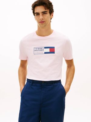 T-shirt męski w stylu klasycznym Tommy Hilfiger ze sklepu: Gomez Fashion Store w kategorii: T-shirty męskie - zdjęcie 874714-BD9-10338_TH262M000119Z67