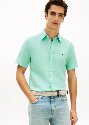 Koszula męska letnia casualowa Tommy Hilfiger ze sklepu: Gomez Fashion Store w kategorii: Koszule męskie - zdjęcie 874714-BD9-10338_TH262M000071M49
