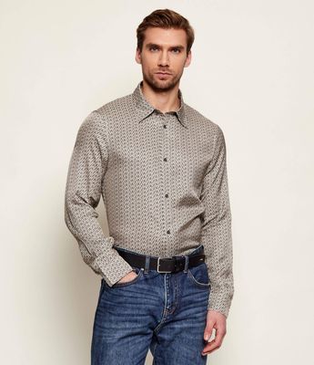 Koszula męska na wiosnę Armani Exchange ze sklepu: Gomez Fashion Store w kategorii: Koszule męskie - zdjęcie 874714-BD9-10338_AX262M000060K07