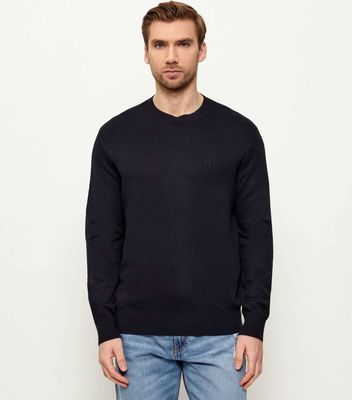 Sweter męski casual bez wzorów Armani Exchange ze sklepu: Gomez Fashion Store w kategorii: Swetry męskie - zdjęcie 874714-BD9-10338_AX262M000094I94