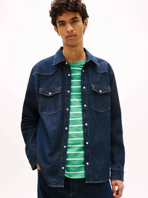 Tommy Jeans - Koszula męska letnia ze sklepu: Gomez Fashion Store w kategorii: Koszule męskie - zdjęcie 874714-BD9-10338_TM262M000079D75