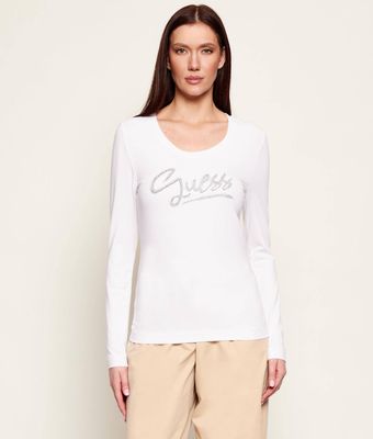 Guess - Bluzka damska casual ze sklepu: Gomez Fashion Store w kategorii: Bluzki damskie - zdjęcie 874714-BD9-10338_GJ261W000032F11
