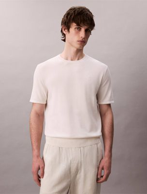 Sweter męski klasyczny Calvin Klein ze sklepu: Gomez Fashion Store w kategorii: Swetry męskie - zdjęcie 874714-BD9-10338_CK262M000007C91