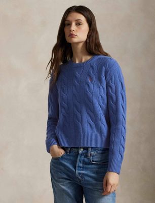Sweter damski klasyczny Polo Ralph Lauren ze sklepu: Gomez Fashion Store w kategorii: Swetry damskie - zdjęcie 874714-BD9-10338_PR255W000060ESS