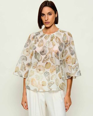 Bluzka damska elegancka Marc Cain ze sklepu: Gomez Fashion Store w kategorii: Bluzki damskie - zdjęcie 874714-BD9-10338_CR262W000037110