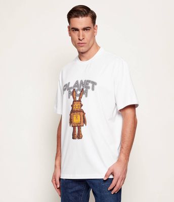 T-shirt męski elegancki MCM ze sklepu: Gomez Fashion Store w kategorii: T-shirty męskie - zdjęcie 874714-BD9-10338_M1262M000011000