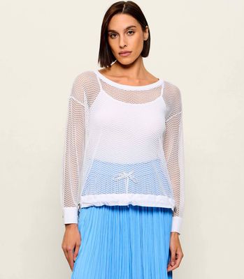 Bluzka damska boho Marc Cain ze sklepu: Gomez Fashion Store w kategorii: Bluzki damskie - zdjęcie 874714-BD9-10338_CR262W000070100