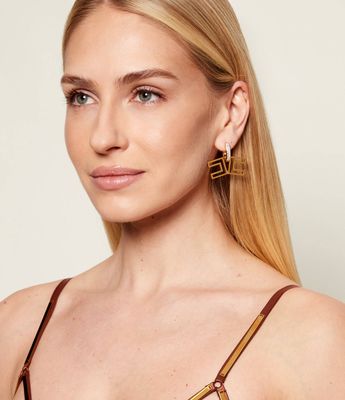 Kolczyki na lato Elisabetta Franchi ze sklepu: Gomez Fashion Store w kategorii: Kolczyki - zdjęcie 874714-BD9-10338_EF261W000032133