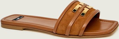 Klapki damskie na lato Elisabetta Franchi ze sklepu: Gomez Fashion Store w kategorii: Klapki damskie - zdjęcie 874714-BD9-10338_EF261W000046A19