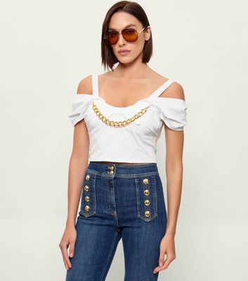 Bluzka damska wiosenna Elisabetta Franchi ze sklepu: Gomez Fashion Store w kategorii: Bluzki damskie - zdjęcie 874714-BD9-10338_EF261W000168100