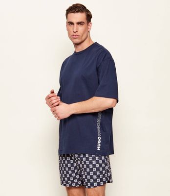T-shirt męski w nadruki Hugo Bodywear ze sklepu: Gomez Fashion Store w kategorii: T-shirty męskie - zdjęcie 874714-BD9-10338_BZ262M000042410