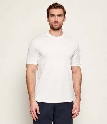 Emporio Armani - T-shirt męski casual na lato ze sklepu: Gomez Fashion Store w kategorii: T-shirty męskie - zdjęcie 874714-BD9-10338_EA262M000054S83