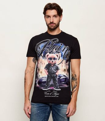 T-shirt męski na lato Philipp Plein ze sklepu: Gomez Fashion Store w kategorii: T-shirty męskie - zdjęcie 874714-BD9-10338_PN261M000021002