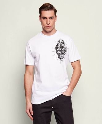 Philipp Plein - T-shirt męski letni ze sklepu: Gomez Fashion Store w kategorii: T-shirty męskie - zdjęcie 874714-BD9-10338_PN261M000024001