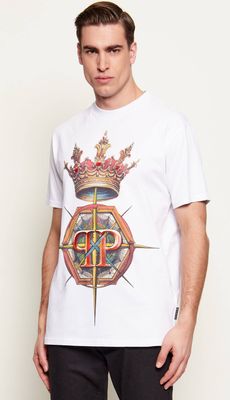 Philipp Plein - T-shirt męski na lato ze sklepu: Gomez Fashion Store w kategorii: T-shirty męskie - zdjęcie 874714-BD9-10338_PN261M000025001
