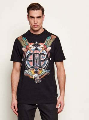 Philipp Plein - T-shirt męski letni ze sklepu: Gomez Fashion Store w kategorii: T-shirty męskie - zdjęcie 874714-BD9-10338_PN261M000026002