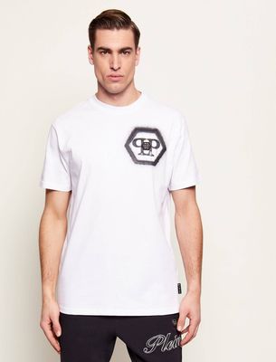 T-shirt męski na lato Philipp Plein ze sklepu: Gomez Fashion Store w kategorii: T-shirty męskie - zdjęcie 874714-BD9-10338_PN261M000029001