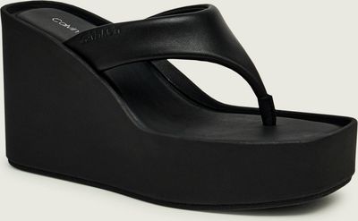 Klapki damskie na lato Calvin Klein ze sklepu: Gomez Fashion Store w kategorii: Klapki damskie - zdjęcie 874714-BD9-10338_CK262W000073213