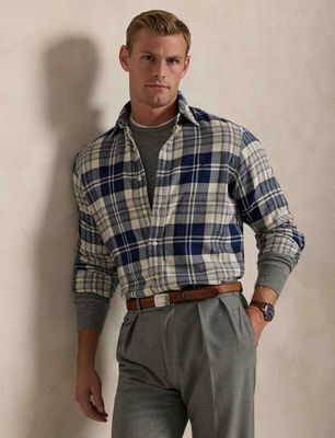 Koszula męska casual z klasycznym kołnierzykiem Polo Ralph Lauren ze sklepu: Gomez Fashion Store w kategorii: Koszule męskie - zdjęcie 874714-BD9-10338_PR255M000274EVH