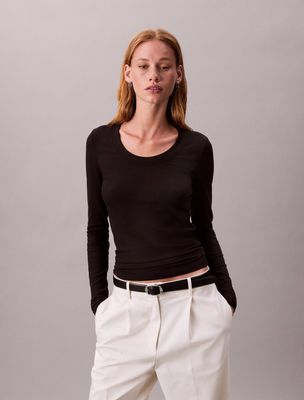 Bluzka damska na zimę Calvin Klein ze sklepu: Gomez Fashion Store w kategorii: Bluzki damskie - zdjęcie 874714-BD9-10338_CK262W000126544