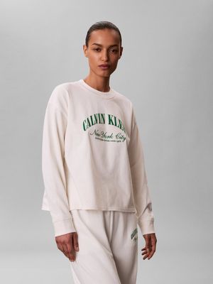 Bluza damska z napisami w sportowym stylu Calvin Klein Underwear ze sklepu: Gomez Fashion Store w kategorii: Bluzy damskie - zdjęcie 874714-BD9-10338_CU262W000018E79