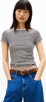 Bluzka damska wiosenna Tommy Jeans ze sklepu: Gomez Fashion Store w kategorii: Bluzki damskie - zdjęcie 874714-BD9-10338_TM262W000098ZE7