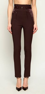 Spodnie damskie gładkie Elisabetta Franchi ze sklepu: Gomez Fashion Store w kategorii: Spodnie damskie - zdjęcie 874714-BD9-10338_EF262W000036A07