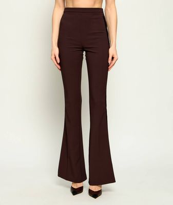Spodnie damskie gładkie Elisabetta Franchi ze sklepu: Gomez Fashion Store w kategorii: Spodnie damskie - zdjęcie 874714-BD9-10338_EF262W000039A07
