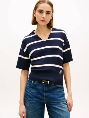 Sweter damski na lato Tommy Hilfiger ze sklepu: Gomez Fashion Store w kategorii: Swetry damskie - zdjęcie 874714-BD9-10338_TH262W000194I33