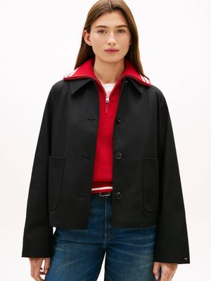 Kurtka damska na wiosnę Tommy Hilfiger ze sklepu: Gomez Fashion Store w kategorii: Kurtki damskie - zdjęcie 874714-BD9-10338_TH262W000210D12