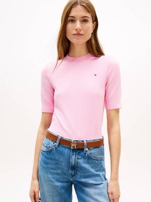 Sweter damski casual Tommy Hilfiger ze sklepu: Gomez Fashion Store w kategorii: Swetry damskie - zdjęcie 874714-BD9-10338_TH262W000268Z37