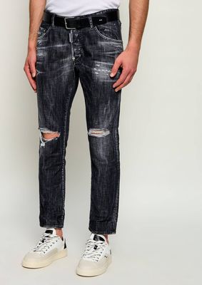 Jeansy męskie na wiosnę Dsquared2 ze sklepu: Gomez Fashion Store w kategorii: Jeansy męskie - zdjęcie 874714-BD9-10338_DQ262M000023900
