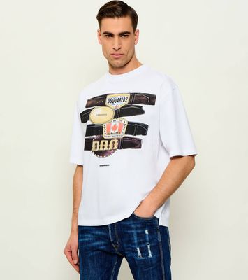 T-shirt męski letni Dsquared2 ze sklepu: Gomez Fashion Store w kategorii: T-shirty męskie - zdjęcie 874714-BD9-10338_DQ262M000025100