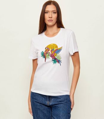 Bluzka damska na lato Liu Jo ze sklepu: Gomez Fashion Store w kategorii: Bluzki damskie - zdjęcie 874714-BD9-10338_LJ262W00009898A