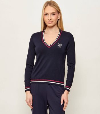 Sweter damski elegancki Liu Jo Sport ze sklepu: Gomez Fashion Store w kategorii: Swetry damskie - zdjęcie 874714-BD9-10338_LS262W000035655