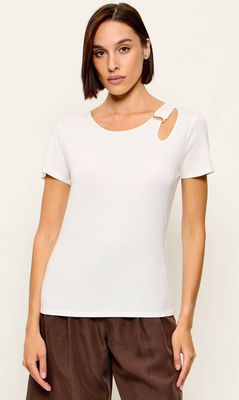 Bluzka damska elegancka Liu Jo Sport ze sklepu: Gomez Fashion Store w kategorii: Bluzki damskie - zdjęcie 874714-BD9-10338_LS262W000037940