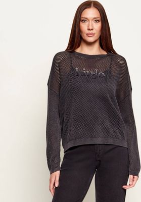 Liu Jo Sport - Sweter damski elegancki ze sklepu: Gomez Fashion Store w kategorii: Swetry damskie - zdjęcie 874714-BD9-10338_LS262W000038222